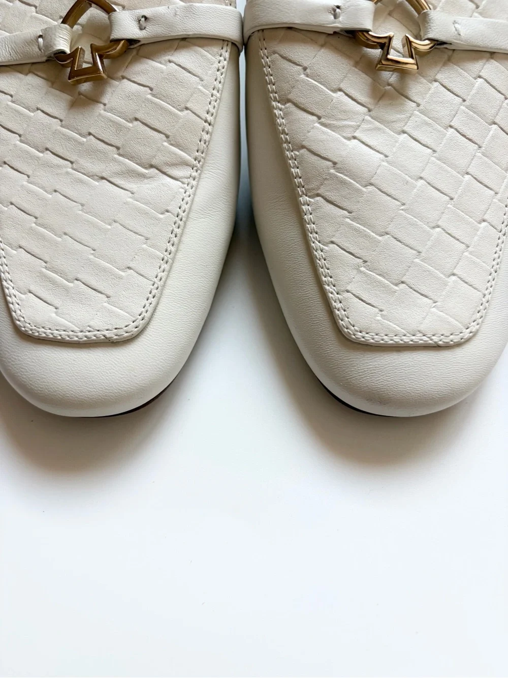 FINAL PRICE! Kate Spade Colada Spade White Leather Mules Size 8 Old Money Shoes